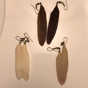 Feather earrings